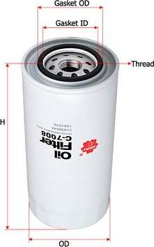 SAKURA Automotive C-7008 - Oil Filter car-mod.net