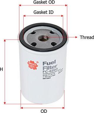 SAKURA Automotive FC-6203 - Fuel filter car-mod.net
