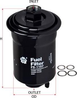 SAKURA Automotive FS-1107 - Fuel filter car-mod.net