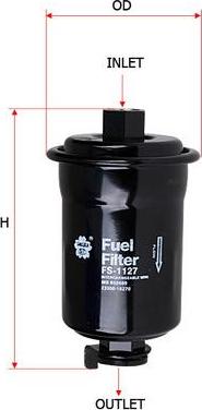 SAKURA Automotive FS-1127 - Fuel filter car-mod.net