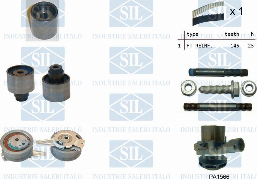 Saleri SIL K1PA1566 - Water Pump & Timing Belt Set car-mod.net