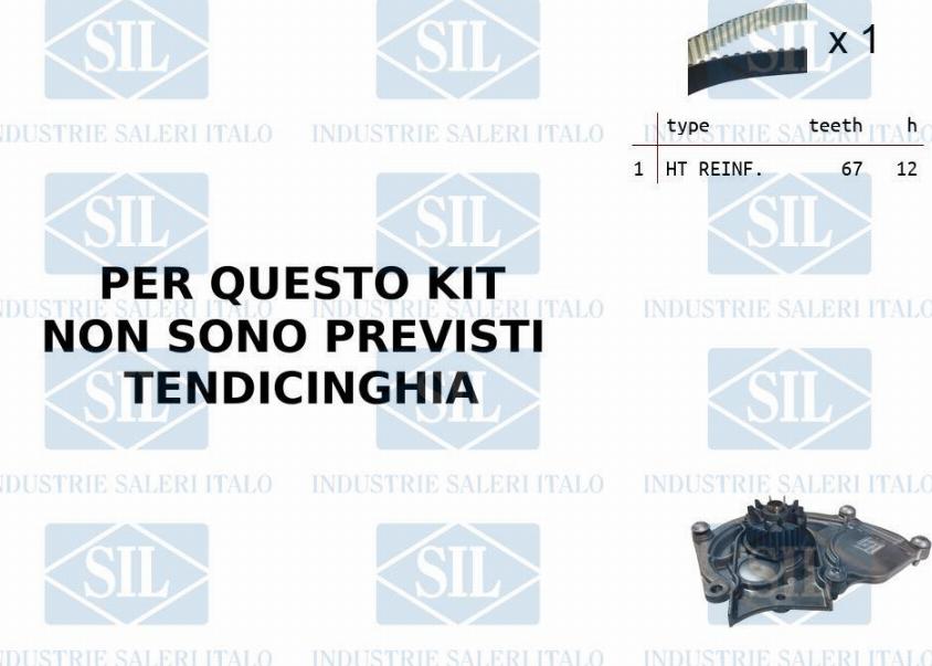 Saleri SIL K1PA1532 - Water Pump & Timing Belt Set car-mod.net