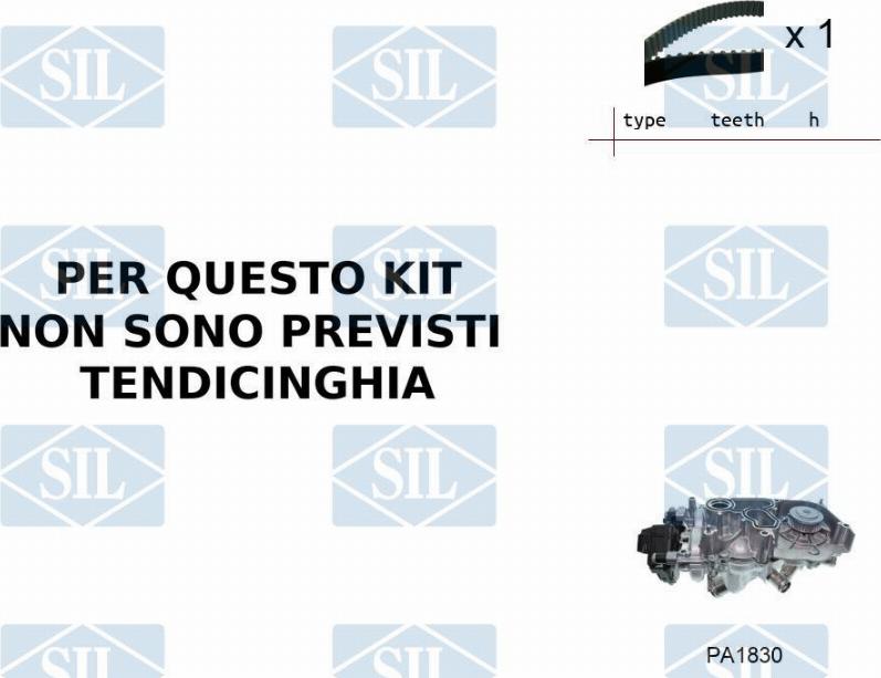 Saleri SIL K1PA1830 - Water Pump & Timing Belt Set car-mod.net