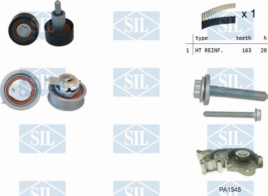 Saleri SIL K3PA1545 - Water Pump & Timing Belt Set car-mod.net
