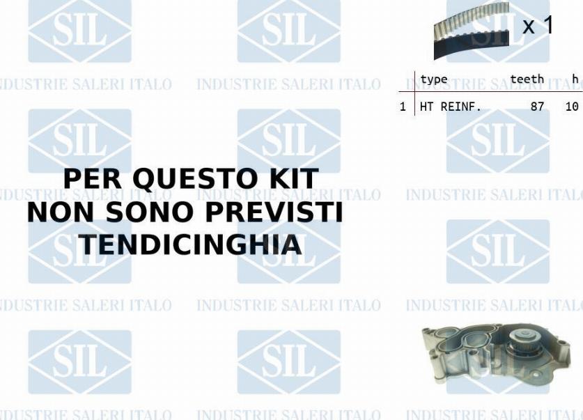 Saleri SIL K2PA1545 - Water Pump & Timing Belt Set car-mod.net