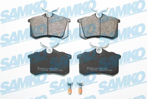 Samko 5SP1788 - Brake Pad Set, disc brake car-mod.net
