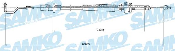 Samko C0003A - Accelerator Cable car-mod.net