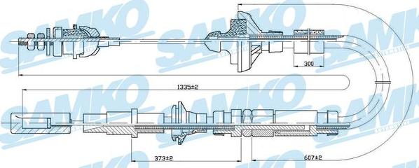Samko C0107C - Clutch Cable car-mod.net