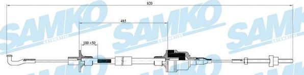 Samko C0129C - Clutch Cable car-mod.net