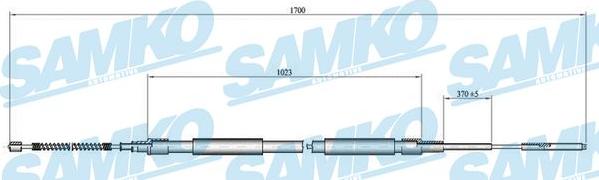 Samko C0306B - Cable, parking brake car-mod.net