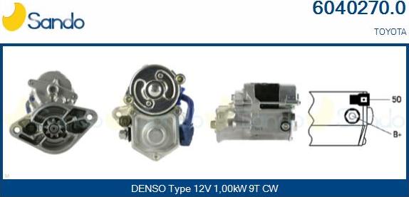 Sando 6040270.0 - Starter car-mod.net
