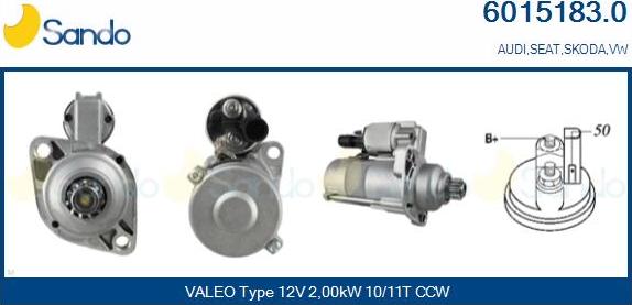 Sando 6015183.0 - Starter car-mod.net