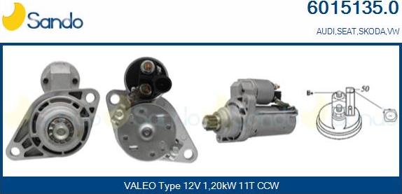 Sando 6015135.0 - Starter car-mod.net