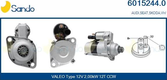Sando 6015244.0 - Starter car-mod.net