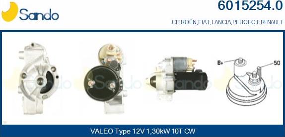 Sando 6015254.0 - Starter car-mod.net