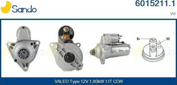 Sando 6015211.1 - Starter car-mod.net
