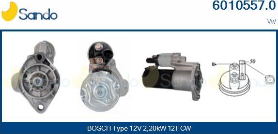 Sando 6010557.0 - Starter car-mod.net