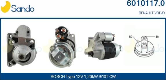 Sando 6010117.0 - Starter car-mod.net