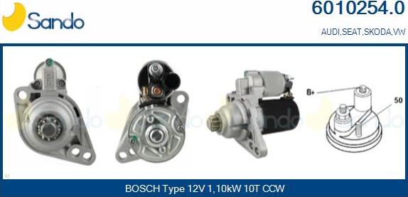 Sando 6010254.0 - Starter car-mod.net