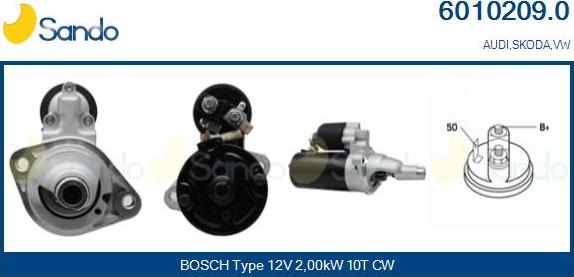 Sando 6010209.0 - Starter car-mod.net