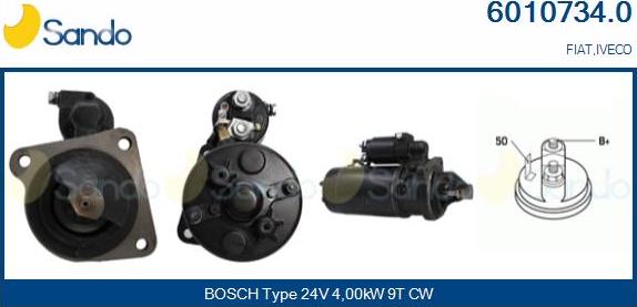 Sando 6010734.0 - Starter car-mod.net
