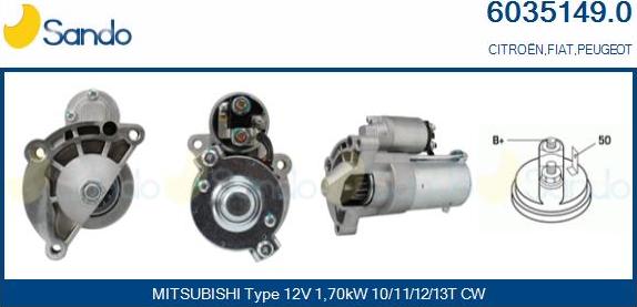 Sando 6035149.0 - Starter car-mod.net
