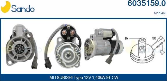 Sando 6035159.0 - Starter car-mod.net
