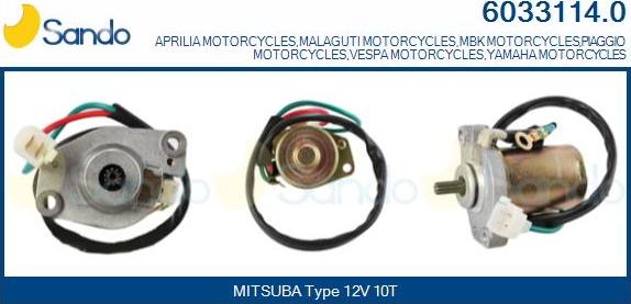 Sando 6033114.0 - Starter car-mod.net