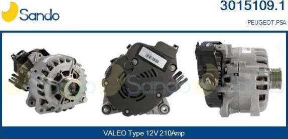 Sando 3015109.1 - Alternator, starter car-mod.net
