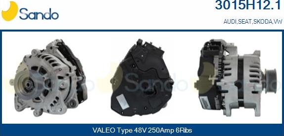 Sando 3015H12.1 - Alternator, starter car-mod.net