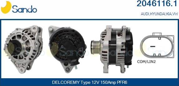 Sando 2046116.1 - Alternator car-mod.net