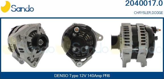 Sando 2040017.0 - Alternator car-mod.net