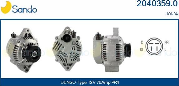 Sando 2040359.0 - Alternator car-mod.net