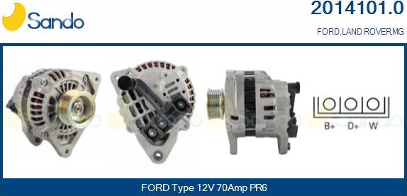 Sando 2014101.0 - Alternator car-mod.net