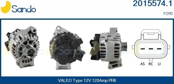 Sando 2015574.1 - Alternator car-mod.net