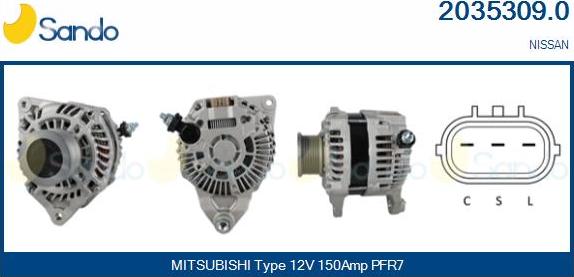 Sando 2035309.0 - Alternator car-mod.net