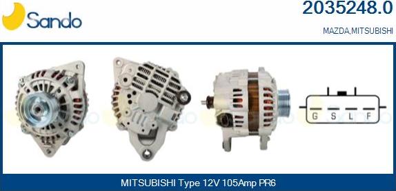 Sando 2035248.0 - Alternator car-mod.net