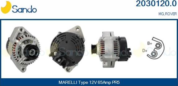Sando 2030120.0 - Alternator car-mod.net