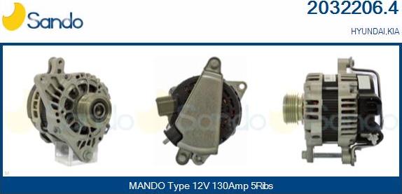Sando 2032206.4 - Alternator car-mod.net