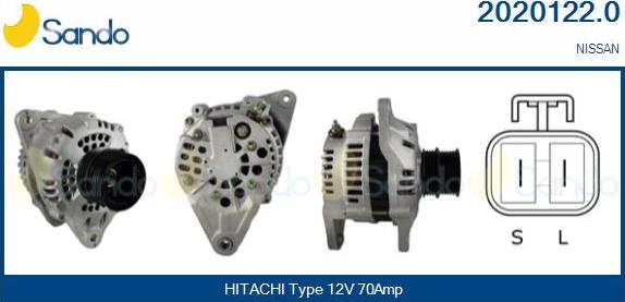Sando 2020122.0 - Alternator car-mod.net
