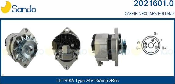 Sando 2021601.0 - Alternator car-mod.net
