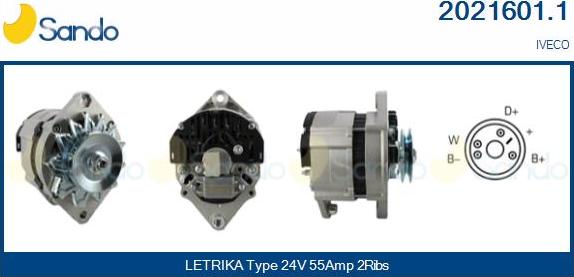 Sando 2021601.1 - Alternator car-mod.net
