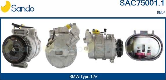 Sando SAC75001.1 - Compressor, air conditioning car-mod.net