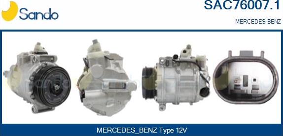 Sando SAC76007.1 - Compressor, air conditioning car-mod.net