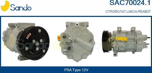 Sando SAC70024.1 - Compressor, air conditioning car-mod.net