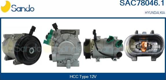 Sando SAC78046.1 - Compressor, air conditioning car-mod.net