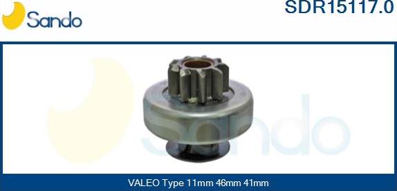 Sando SDR15117.0 - Bendix, starter pinion car-mod.net