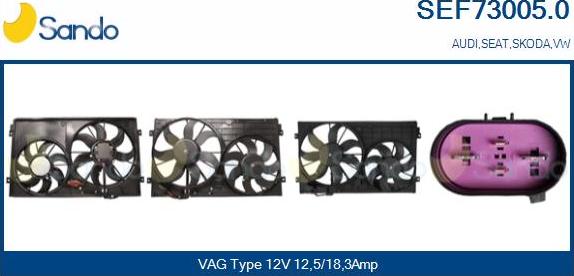 Sando SEF73005.0 - Electric Motor, radiator fan car-mod.net