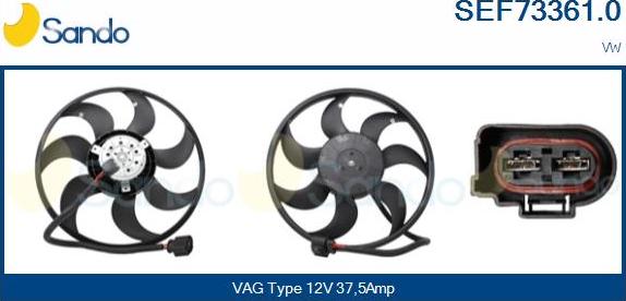 Sando SEF73361.0 - Fan, radiator car-mod.net
