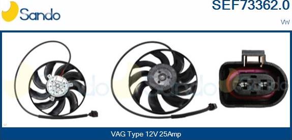Sando SEF73362.0 - Fan, radiator car-mod.net